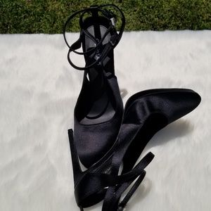 Calvin Klein Black Ankle Strap High Heels